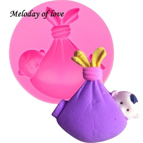 Baby Silicone mold pastry baking tools fondant cake decorating Tool cooking handmade soap mold T0058