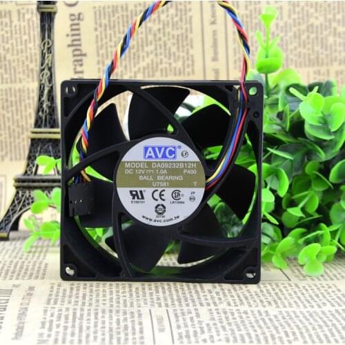 FOR AVC 9032 12V 1.0 A 9cm 4-wire temperature control cabinet server fan DA09232B12H