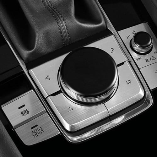 For Mazda 3 Axela 2021 2020 2019 Car Aluminum Alloy Central Control Button Patch Interior Protection Cover Decoration Cover