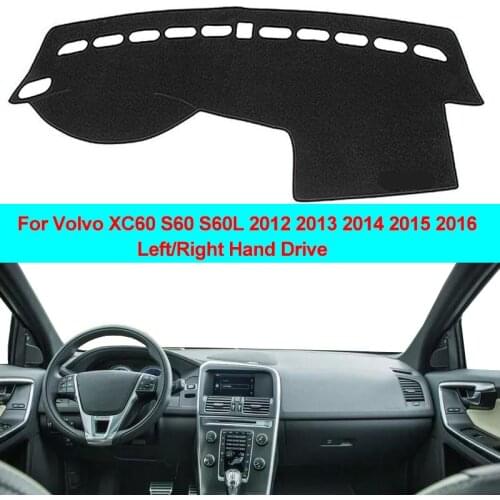 2 Layers Car Inner Dashboard Cover Dash Mat Carpet Cushion Dash Board Cape For Volvo XC60 S60 S60L 2012 2013 2014 2015 2016