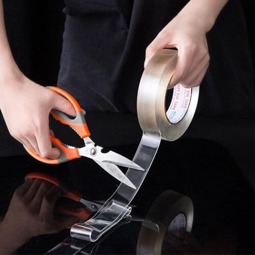 Nano Double-Sided Tape Magic Glue Room Organizer Kitchen Storage Tape Household Multifunctional Transparent Washable Items