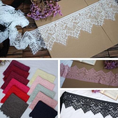 Exquisite Unilateral High Quality Eyelashes Lace Trim Accessories DIY Dress Sewing Fabric Skirt Stitching