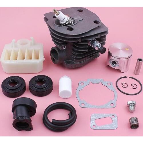 44mm Cylinder Piston Kit For Husqvarna 346XP 350 351 353 Air Fuel Filter Line Intake Manifold Gasket Chainsaw Replace Part
