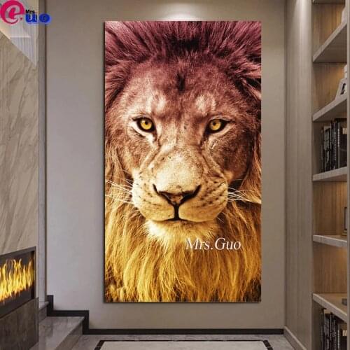 Colorful Animals Diamond Painting Big Large Size Picture Lion Diamond Embroidery Home Decor Full Square/Round Diamond Mosaic DIY