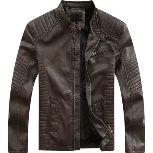Men PU Jackets Outwear Leather Slim Biker Coat Men 2019 Cool Motorcycle Jacket Male Winter Autumn Jaquetas De Motocicleta 5XL