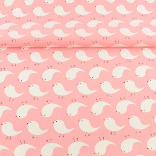 Patchwork Quilting Bedding Decoration Tissue Pink Bird Cotton Fabric Tecido Home Textile Teramila Fabrics Cloth Craft Sewing