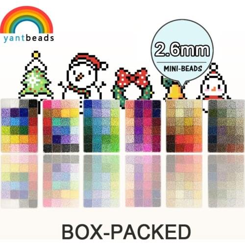 YantBeads 2.6mm Mini Beads Set 96/120/144 colours 550PCS per Colours DIY Hama Beads Iron Beads High Quality Gift