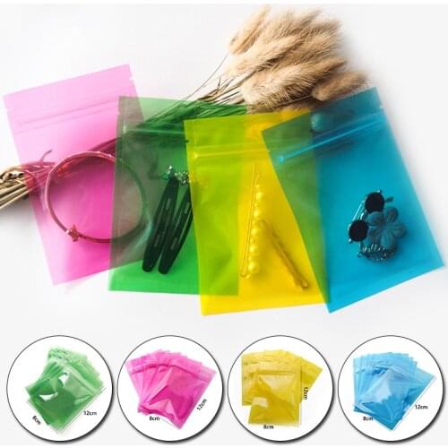 10PCS Color Miniature Zip Lock Grip Plastic Packag Bag Food Bean Jewelry Self Sealing Small Package Sealed Plastic