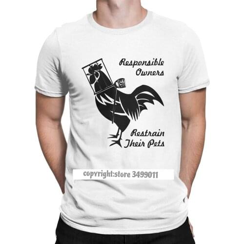 Men Tee Shirt Responsible Owners Femdom Vintage Tee Shirt Cock Cage Male Chastity BDSM Slave Play Sexy Tshirt Crewneck Clothes