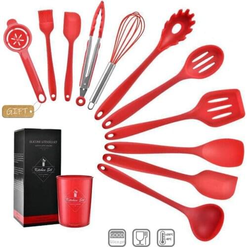 2020 New Silicone Utensil-Set Turner Spatula Cooking-Spoon Soup Pastry Tools 10pcs Kit Versatile Kitchen Spatula Dropshipping