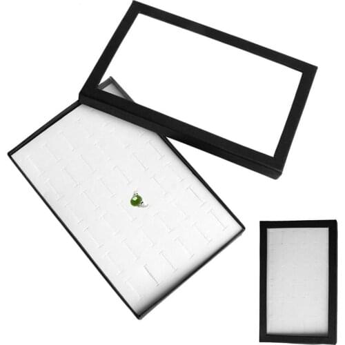 36 Slots Ring Jewelry Display Storage Box Tray Showcase Organiser Earring Holder