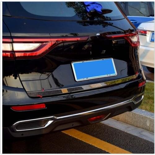 Car trunk trim For Renault Koleos rear door stainless steel decorative bright strip, tailgate trim 2017+Auto Accessories