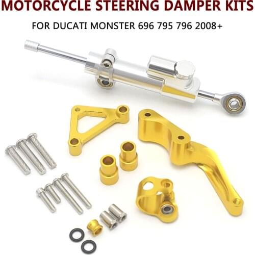 NEW Motorcycle Modified For Ducati 795 796 2008-up Steering Damper Stabilizer Mounting Bracket Support Kit