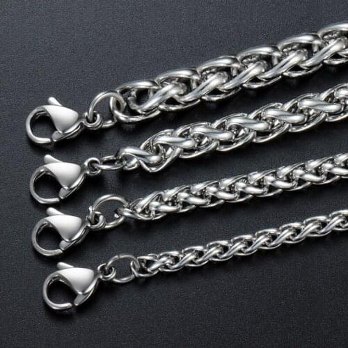 TJP Wholesale Keel Chain 18-32 inches Silver Color 316L Stainless Steel Keel Chains Necklace Jewelry for women/men