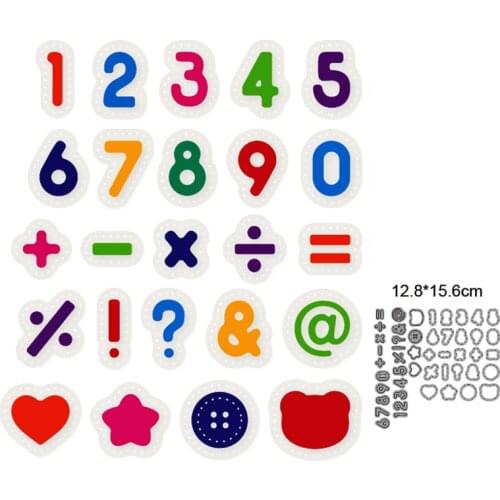 Metal Cutting Dies Cut Mold Numbers Symbol Border Decoration Scrapbook Paper Craft Knife Mould Blade Punch Stencils dies