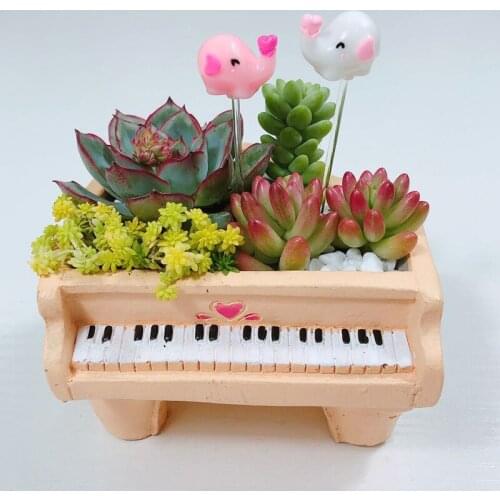 Vase Decoration Home Décor ваза для цветов Succulent Piano Flower Pot Cartoon Cute Personality Potted Plant цветы для декора