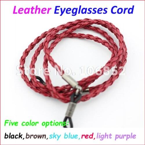 Free Shipping DH017 10pcs Quality PU Woven Sunglasses Glasses Eyeglasses Cord Chain Eyewear String Holder 5 colors