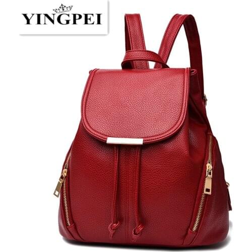 Women Backpack PU Female backpacks Vintage Leather School Bags Large Capacity School Bag for Girls Double Zipper Shoulder Bags