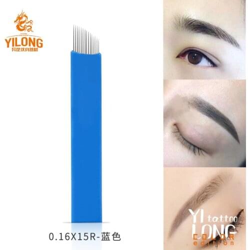 0.16mm 12 15 17 18 R shape Permanent Makeup Eyebrow flex Tattoo Needles Blade For 3D Microblading lamina blade Agulhas Tebori