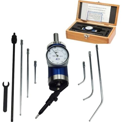 1Set Coaxial Centering Dial Test Indicator Set 0-3mm Center Finder Milling Tool 0.01mm Accuracy with Wooden Box Measuring Tool