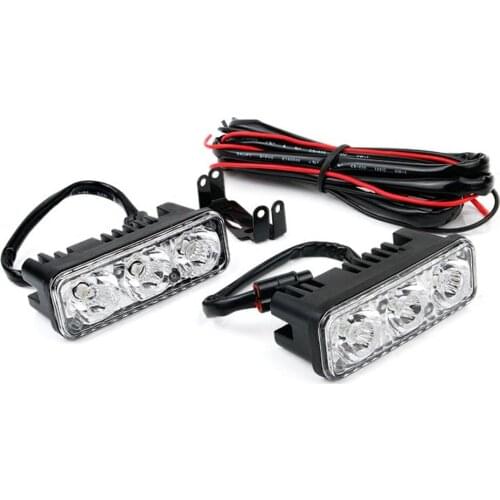 1pc Car Daytime Running Lights Turn 3 Lights Daytime Running Lights 3Led Anti-Fog Lights Daytime Running Lights High Power