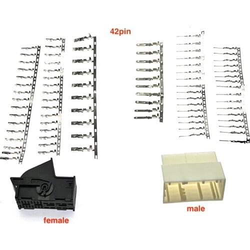 1pc for BMW E90 E53 small power amplifier plug power male female 42pin 20pin adapter plug shell connector