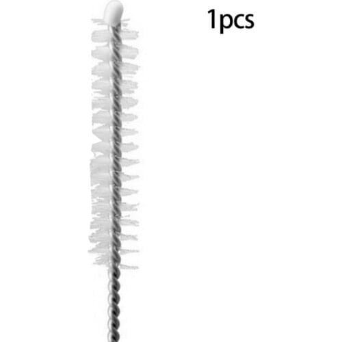 10Pcs/Set Stainless Steel Straw Brush Nylon Straw Cleaning Brush Fish Tank Pipe Brush Bottle Suction Tube Glass Tube Brush