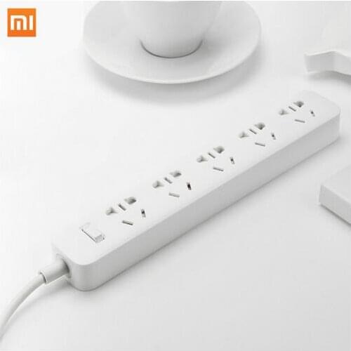 100% Original Xiaomi Power Strip Plug 5 outlets Electrical Plug Socket Adapter Smart Intelligent Safety protect EU UK adapter