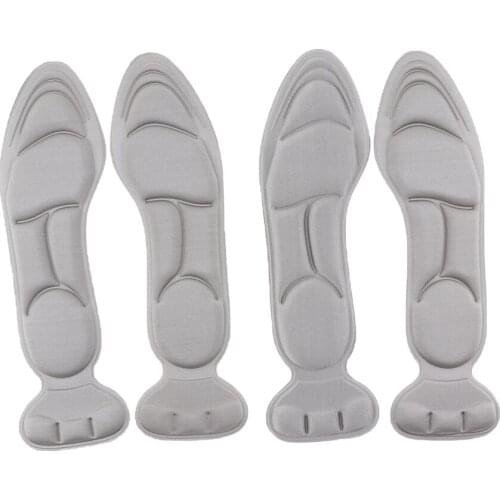 2 Pairs 2 in 1 Sponge High Heel Liner Grip Cushion Protector Shoe Insole Pad for Men Women