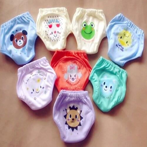 8pcs/Lot Baby Diaper Waterproof Reusable Panties 4 Layer Absorb Training Pants Shorts Toddlers Washable Nappy Suit 9-16kg