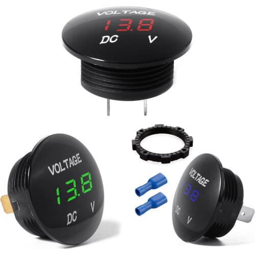 Car Motorcycle DC12V-24V LED Panel Digital Voltage Meter Display Voltmeter Drop shipping