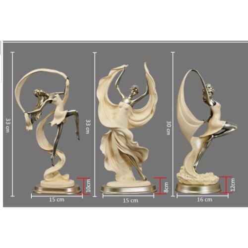 Balletic girl beauty places a Europe to live in TV ark bookshelf adornment dance figure handicraft giftGold figure girl tabletop