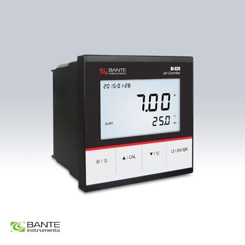 Brand BANTE Industrial online pH controller monitor meter RS-485 Relay 4~20mA output water quality test DC24V power supply