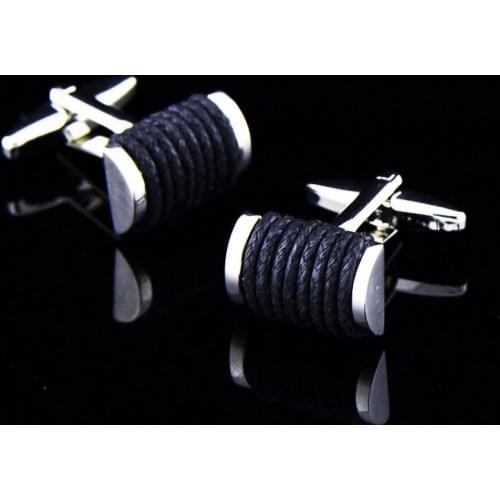 Black Fabric Boutique Cufflinks Cuff Nails Mens French Button Jewelry and Apparel Accessories