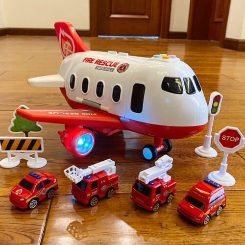 Kids Toys Simulation Track Inertia Airplane Music Stroy Light Plane Diecasts & Toy Vehicles Passenger Plane Toy Car Boys Toys