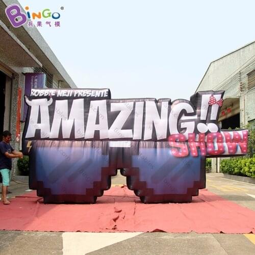 Customized 5.2X2.5 meters giant inflatable glasses / big inflatable logo for advertising -inflatable toy