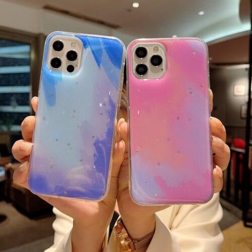 Smooth Jelly Glitter Stars Phone Case For Samsung A50 A30S A51 A71 A52 A72 A42 A11 A21S A10S S20 FE S21 Plus Cover shell