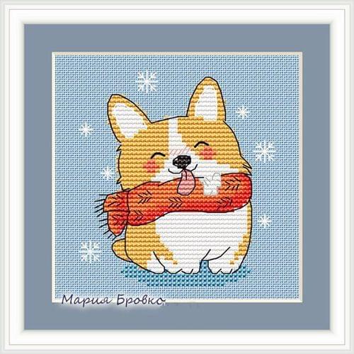 GG RS cotton self-matching cross stitch Cross stitch RS cotton comes with no prints No prints Smiling Shiba Inu