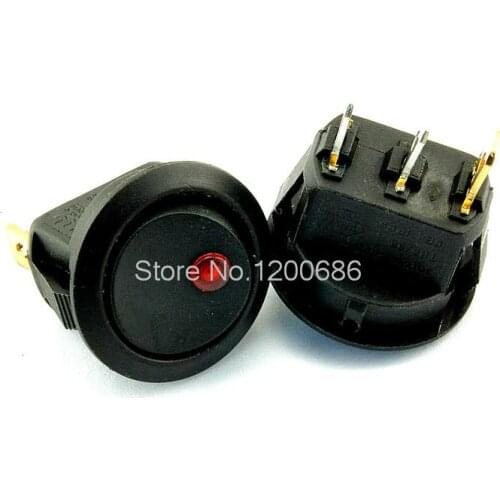 KCD2-202 power switch Rocker switch 3 feet 2 files LED with red light