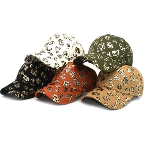 2021 Men Womens Leopard Print Rock Baseball Caps Sports Dance Party Hats Casquatte Sun Hats Hip-Hop Adjustable Caps Black Gray