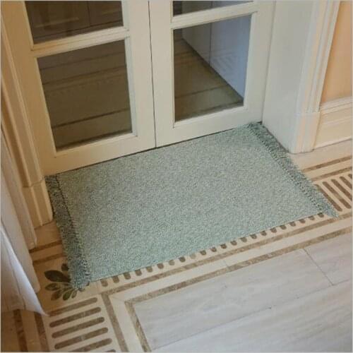 Carpets For Living room Household Machine Washable Water-absorbent Non-slip Bathroom Door Mats Woven Tassel Carpet Foot Mats