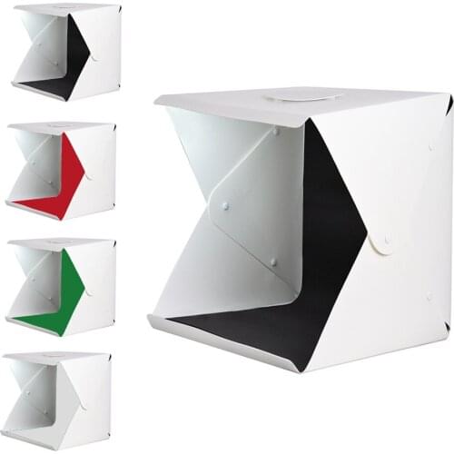 30x30cm Lightbox Mini softbox LED Photo Studio Light box with Black White Green red Background for Studio Product photography