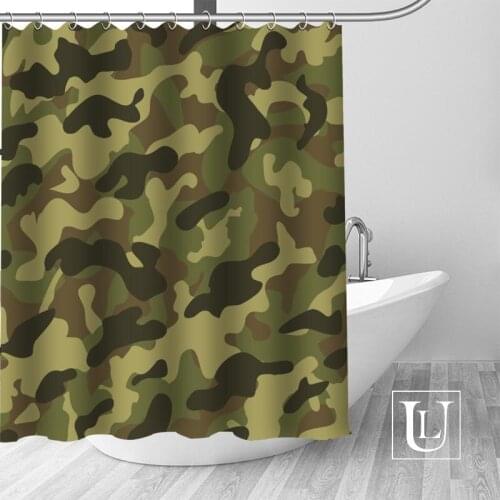 Woodland Camo Funky Shower Curtains Custom Bathroom Curtain Waterproof Bathroom Fabric Polyester Shower Curtain 1pcs custom