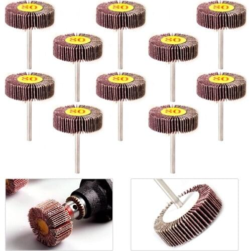 LETAOSK High Quality 10pcs 80# Replacement Grit Flap Wheel Sander Sanding Disc Abrasive Grinder Rotary Tools