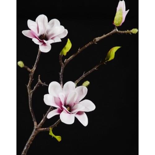 MBF 5PCS Retro Style Artificial Flowers Fake Magnolia Flower for Wedding Home Decorative Artificial Flowers