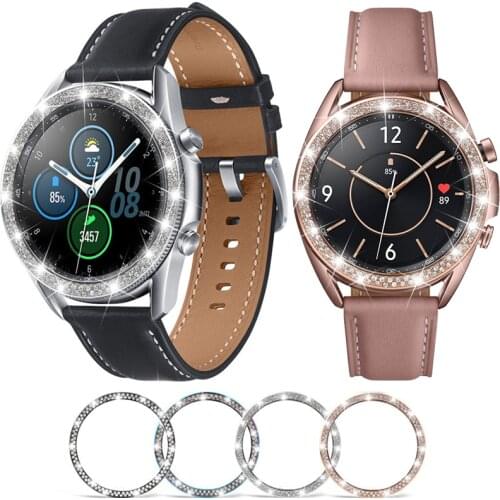 Adhesive Metal Bumper Frame Case For Samsung Galaxy Watch 3 41mm 45mm Bezel Ring Protector For Samsung Galaxy Watch 3 41 45mm