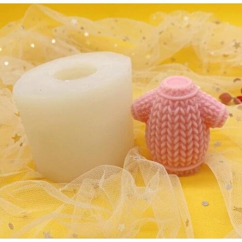 Cute Childrens Sweater Scented Candle Silicone Mold DIY Home Baking Accessories Cake Mold Resin Mold Cake Decoration