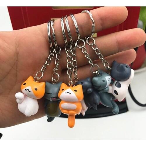 Cute Funny Designs Cat Kechain, Mini Animals Cute Premium Keychain, Fashion Bag Earring, Children Men Women Jewelry, Colorful