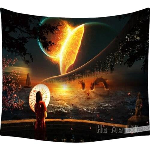 World Abyss Dream Background Tapestry Art Wall Hangs Adornment Home