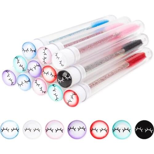 Reusable Makeup Brushes Tube Eyelash Brush Eyebrow Brush With New Eyelash Resin Drill Replaceable Brushes Dust Proof Makeup Tool